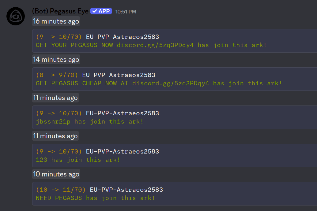 Player join and leave log