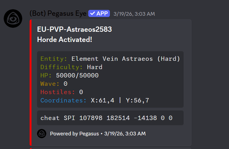 Horde activation notification